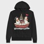 Watercolor Snowmen Wine, Hanorac Oversize Barbati (Unisex)