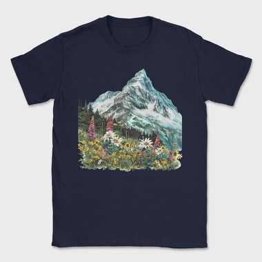 Watercolor Snowy Mountain, Tricou Barbati (Unisex)