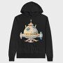 Watercolor Spaceship, Hanorac Oversize Barbati (Unisex)