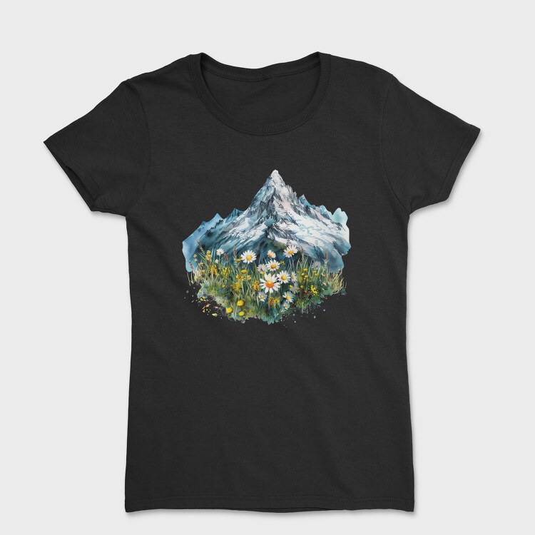 Watercolor Spring Mtn, Tricou Femei