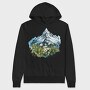 Watercolor Spring Mtn, Hanorac Oversize Barbati (Unisex)