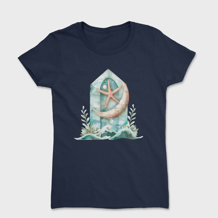 Watercolor Starfish Ocean, Tricou Femei