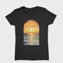 Watercolor Sunset Ocean, Tricou Femei