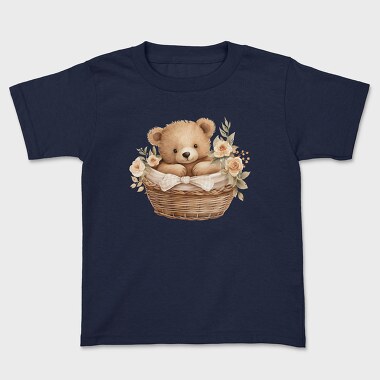 Watercolor Teddy Basket, Tricou Copii