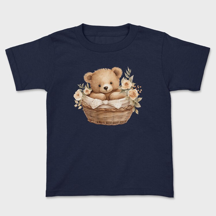 Watercolor Teddy Basket, Tricou Copii