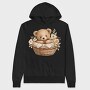 Watercolor Teddy Basket, Hanorac Oversize Barbati (Unisex)