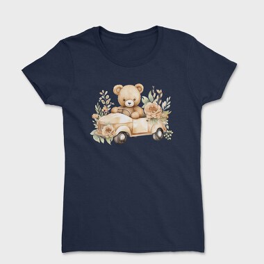 Watercolor Teddy Car, Tricou Femei