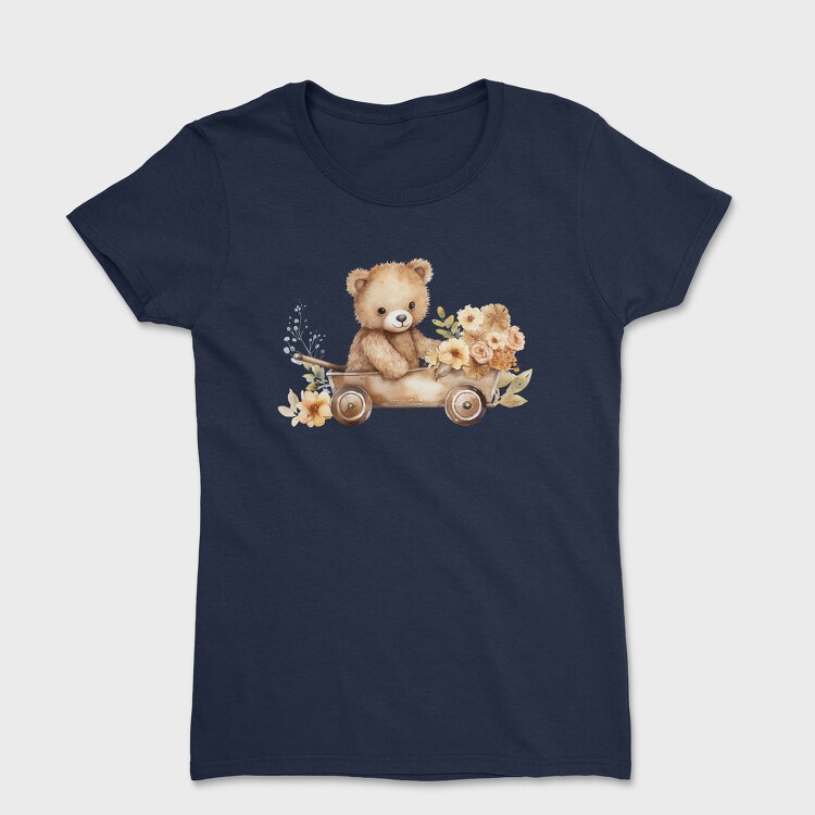 Watercolor Teddy Flower, Tricou Femei