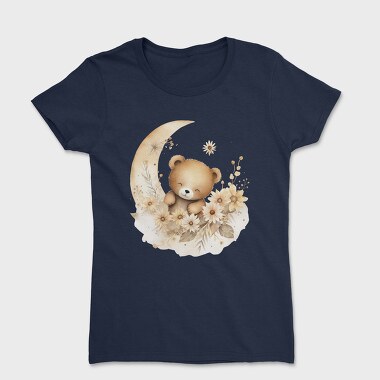 Watercolor Teddy Moon, Tricou Femei