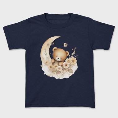 Watercolor Teddy Moon, Tricou Copii