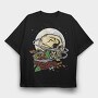 Skull And Roses, Tricou Oversize Barbati (Unisex)