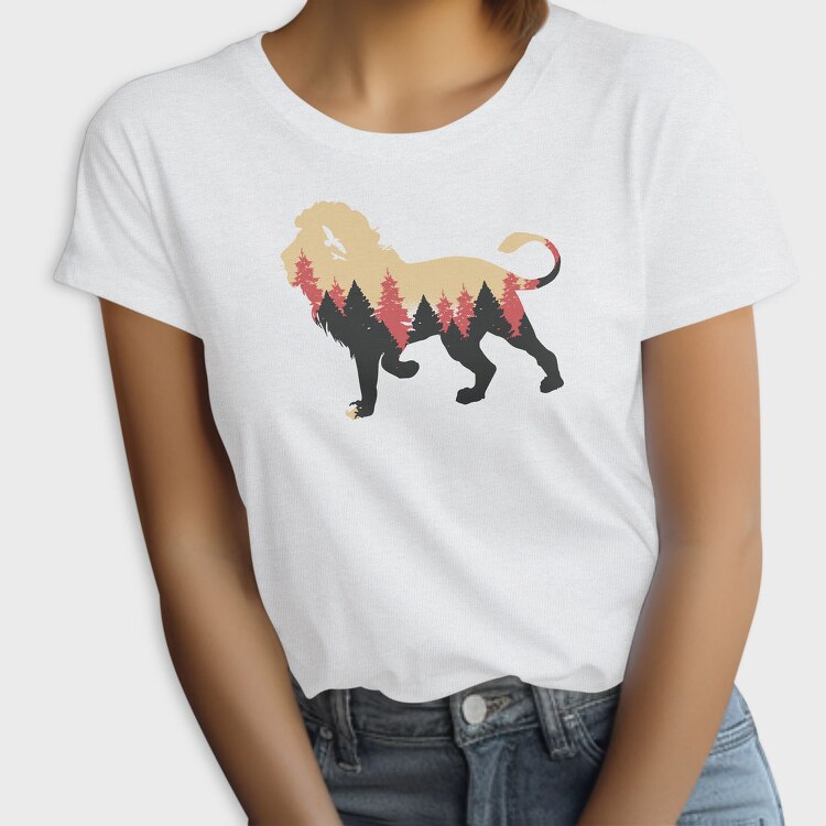 Lion Forest Silhouette, Tricou Femei