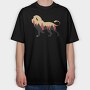 Lion Forest Silhouette, Tricou Oversize Barbati (Unisex)