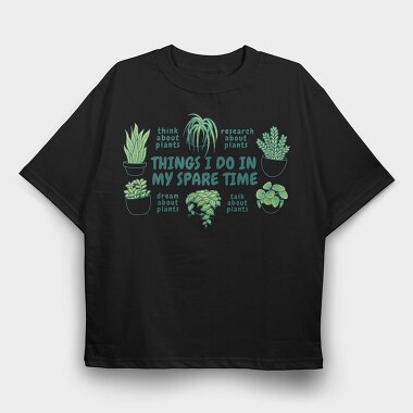 Cute Plants Love, Tricou Oversize Barbati (Unisex)