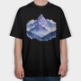 Watercolor Peak Night, Tricou Oversize Barbati (Unisex)