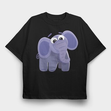 Purple Elephant Stroll, Tricou Oversize Barbati (Unisex)