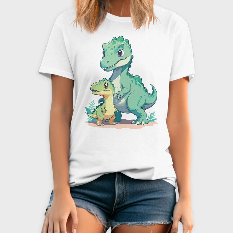Cute Prehistoric Dinosaur Family Dinosuar, Tricou Barbati (Unisex)