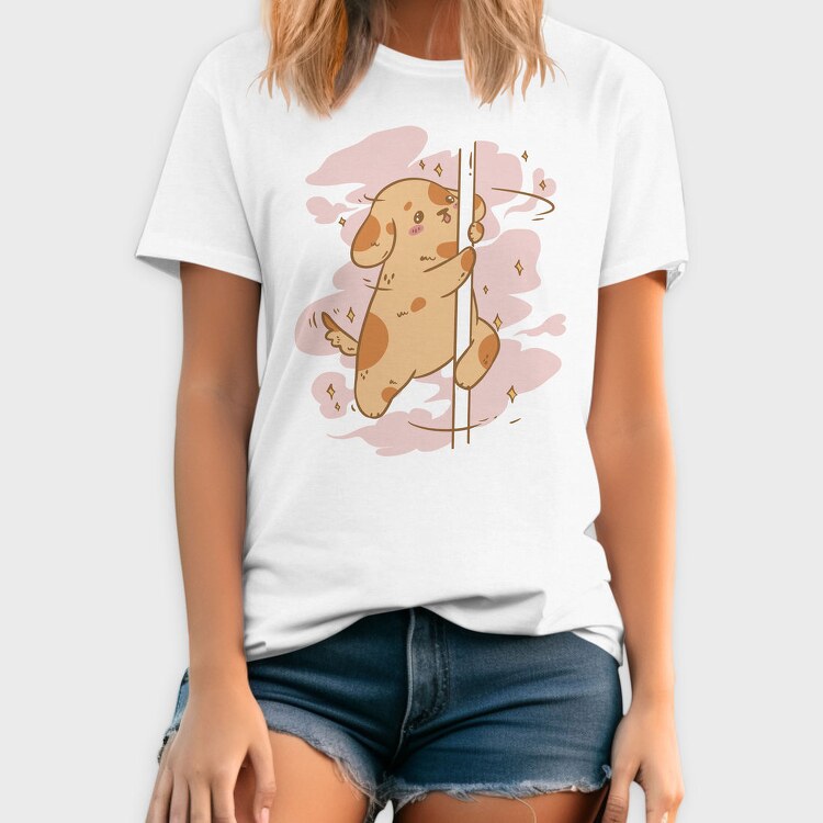 Cartoon Dog Pole Dancing, Tricou Barbati (Unisex)