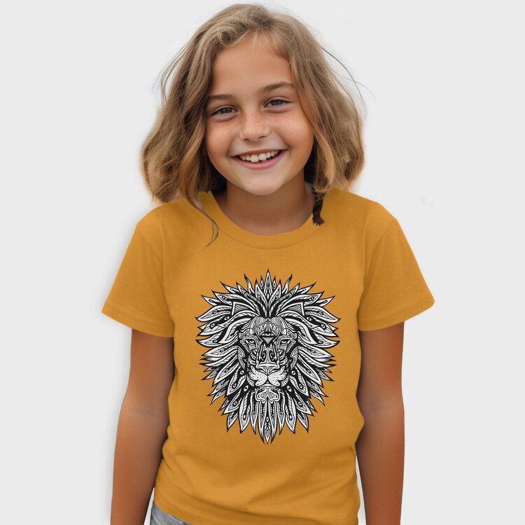 Lion Mandala Psicodelic, Tricou Copii