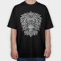 Lion Mandala Psicodelic, Tricou Oversize Barbati (Unisex)