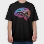 Colorful Brain Abstract Art, Tricou Oversize Barbati (Unisex)