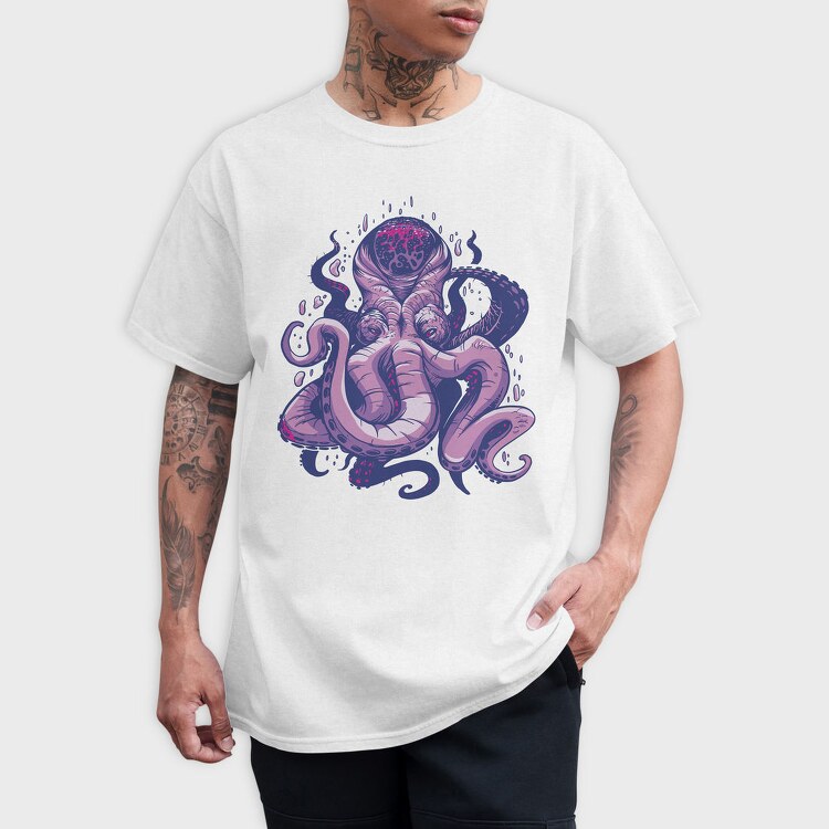 Purple Kraken, Tricou Barbati (Unisex)