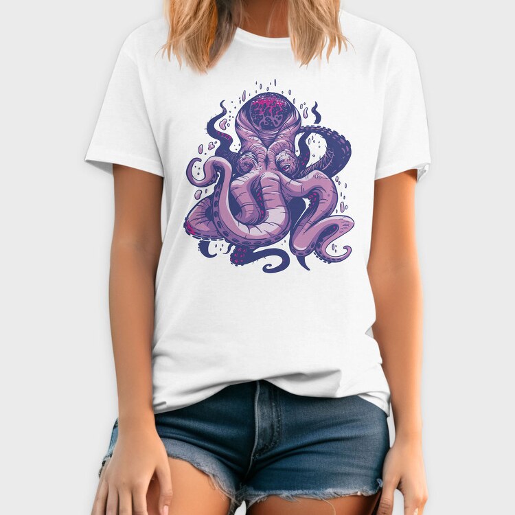 Purple Kraken, Tricou Barbati (Unisex)