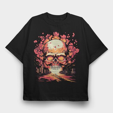 Skull Death Explosion, Tricou Oversize Barbati (Unisex)