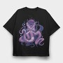 Purple Kraken, Tricou Oversize Barbati (Unisex)