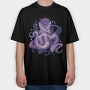 Purple Kraken, Tricou Oversize Barbati (Unisex)