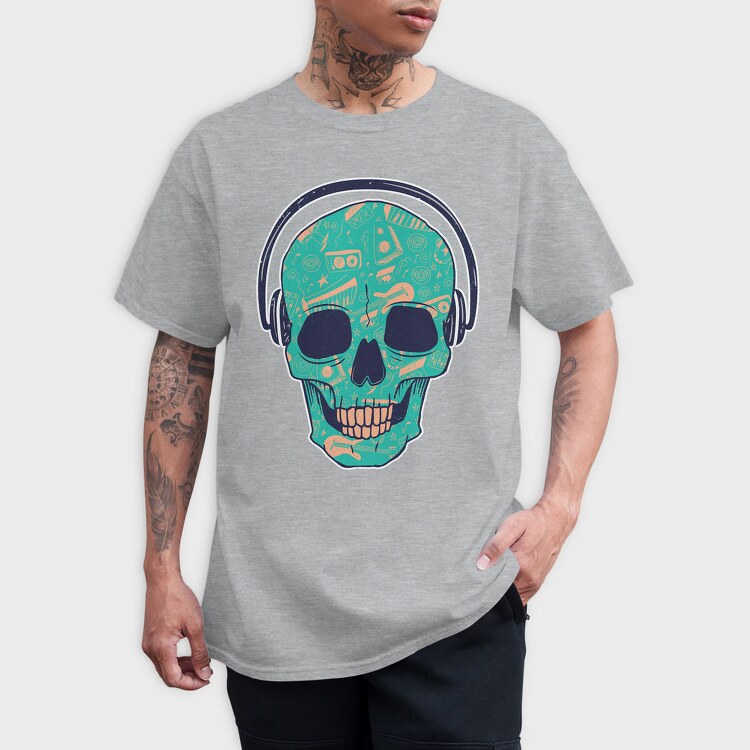 Skull Dj, Tricou Barbati (Unisex)
