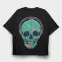 Skull Dj, Tricou Oversize Barbati (Unisex)