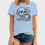 Skull Drinking Coffee Skeleton, Tricou Barbati (Unisex)