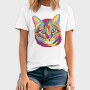 Colorful Cat Face Full Color, Tricou Barbati (Unisex)