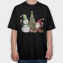 Watercolor Snowman Christmas, Tricou Oversize Barbati (Unisex)