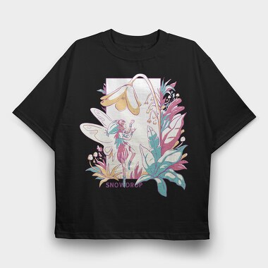 Small Fairy With Flowers Fairy Core 05, Tricou Oversize Barbati (Unisex)