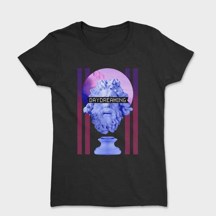 Daydreaming Statue Vaporwave Sculpture, Tricou Femei