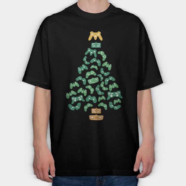 Joystick Tree, Tricou Oversize Barbati (Unisex)