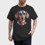 Colorful Dachshund Portrait, Tricou Barbati (Unisex)