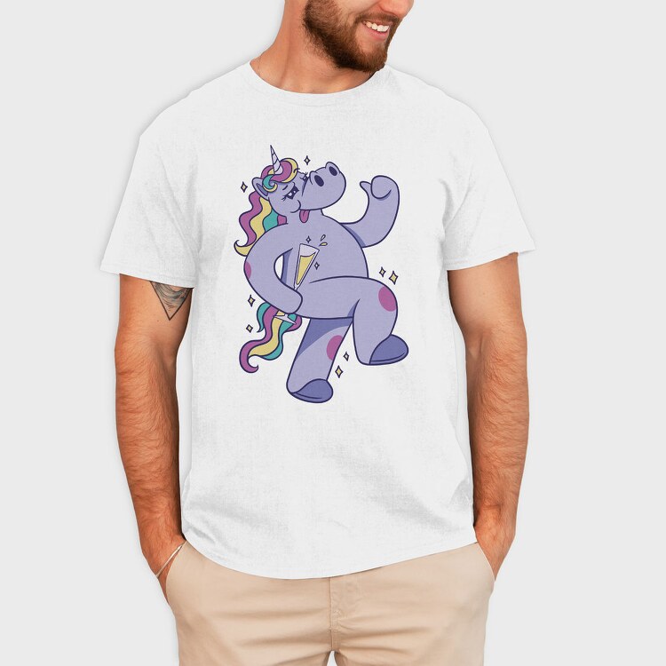 Purple Unicorn Drunk Party, Tricou Barbati (Unisex)