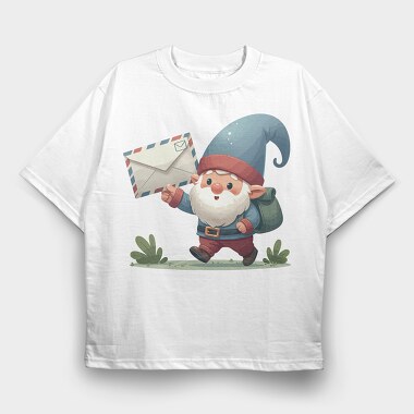 Delivery Gnome, Tricou Oversize Barbati (Unisex)