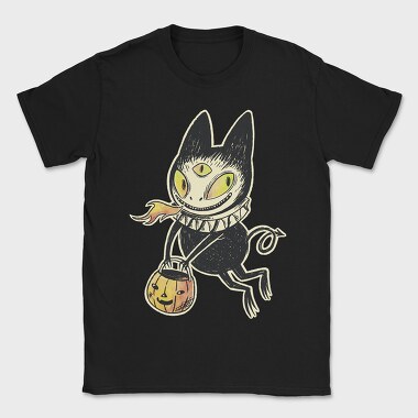Demon Cat Illustration, Tricou Barbati (Unisex)