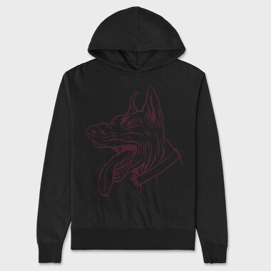 Dobermann Dog, Hanorac Oversize Barbati (Unisex)