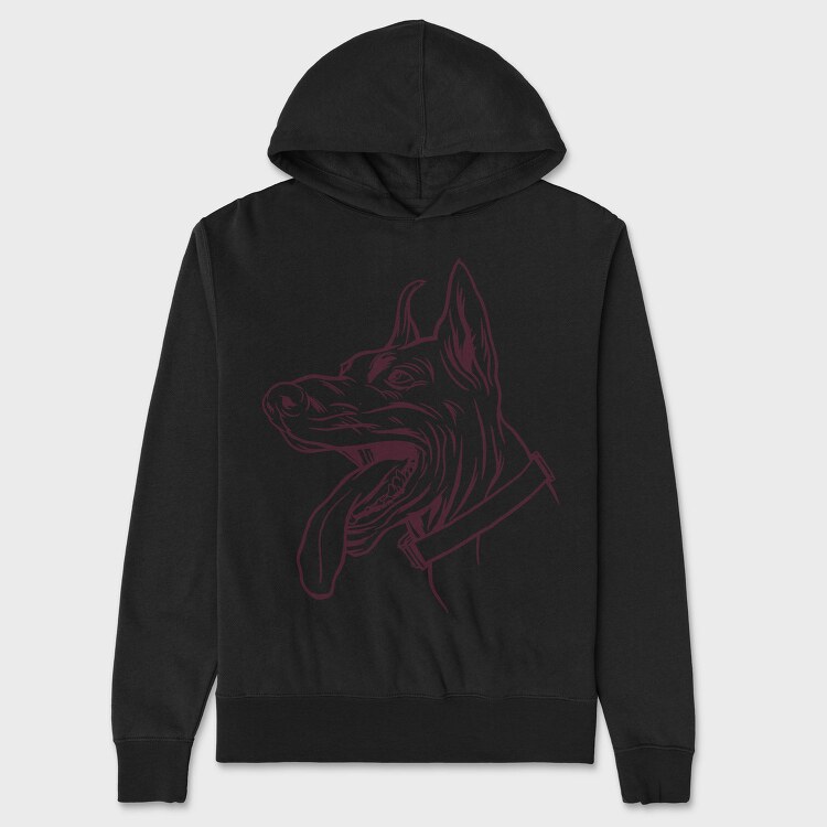 Dobermann Dog, Hanorac Oversize Barbati (Unisex)