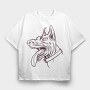 Dobermann Dog, Tricou Oversize Barbati (Unisex)