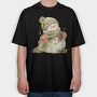 Watercolor Snowman Holly, Tricou Oversize Barbati (Unisex)