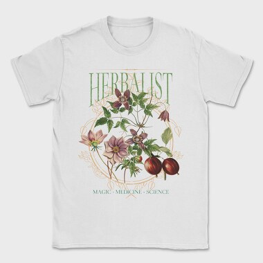 Flowers And Leaves Nature Cottagecore Herbology, Tricou Barbati (Unisex)