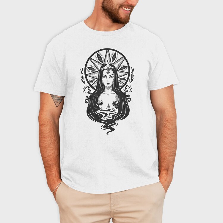 Queen Dark Art Nouveau 07, Tricou Barbati (Unisex)