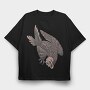 Skull Hawk, Tricou Oversize Barbati (Unisex)