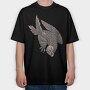 Skull Hawk, Tricou Oversize Barbati (Unisex)